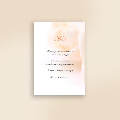 Cartes Menu Mariage Fleurs de mariage