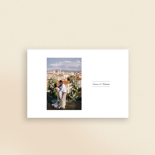 Cartes Remerciements Mariage Mariés linéaires