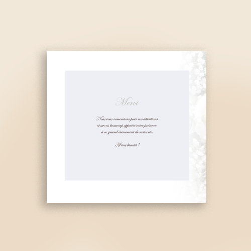 Cartes Remerciements Mariage Roses blanches