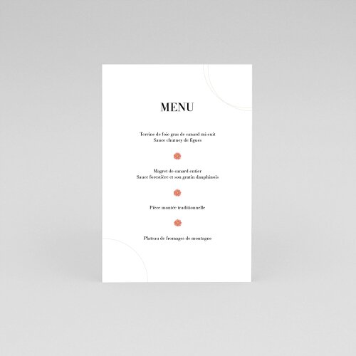 Menu de mariage photo script