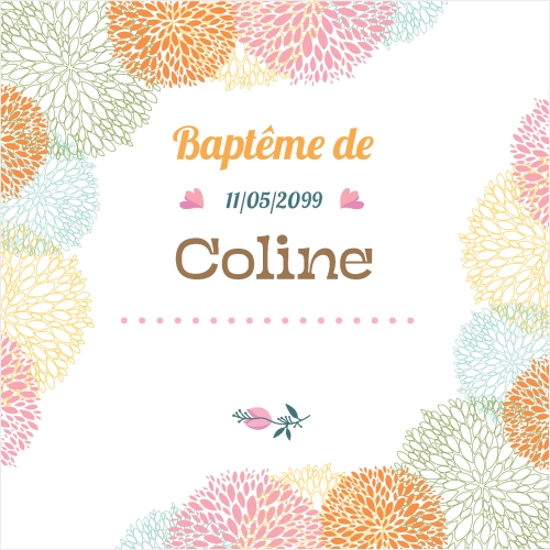 baptême de coline