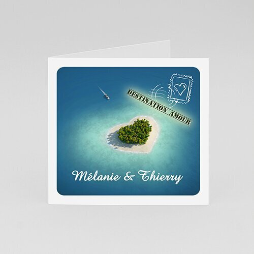 Faire-part de mariage Destination amour